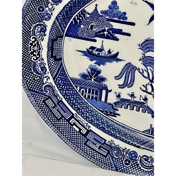 Vintage Blue Willow Johnson Brother’s England Serving Platter 12” - Picture 4 of 7